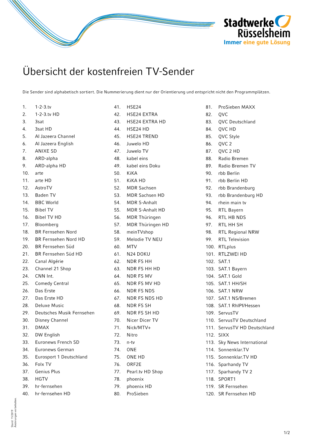 Übersicht Der Kostenfreien TV-Sender