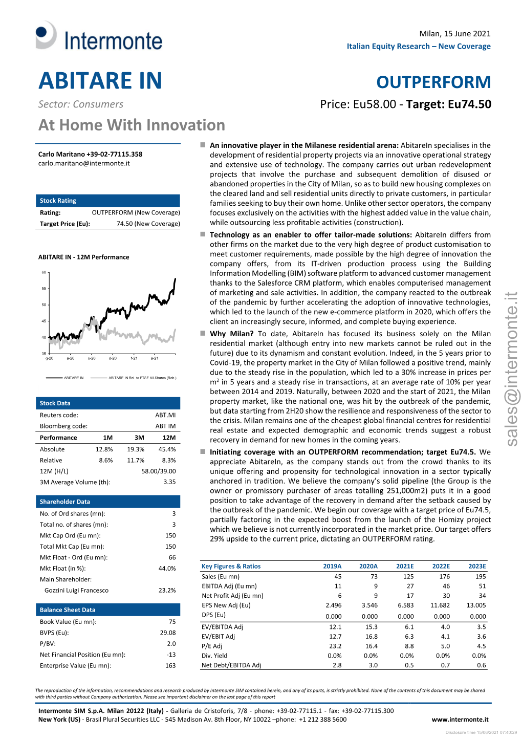 Abitare in Outperform