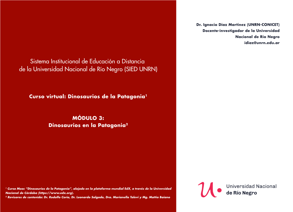 Sistema Institucional De Educación a Distancia De La Universidad Nacional De Río Negro (SIED UNRN)