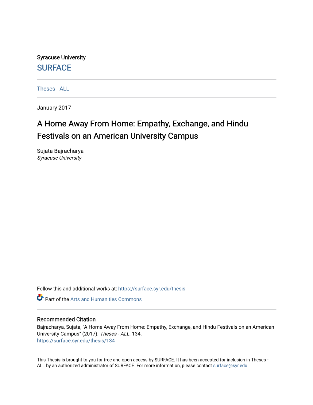 Empathy, Exchange, and Hindu Festivals on an American University Campus