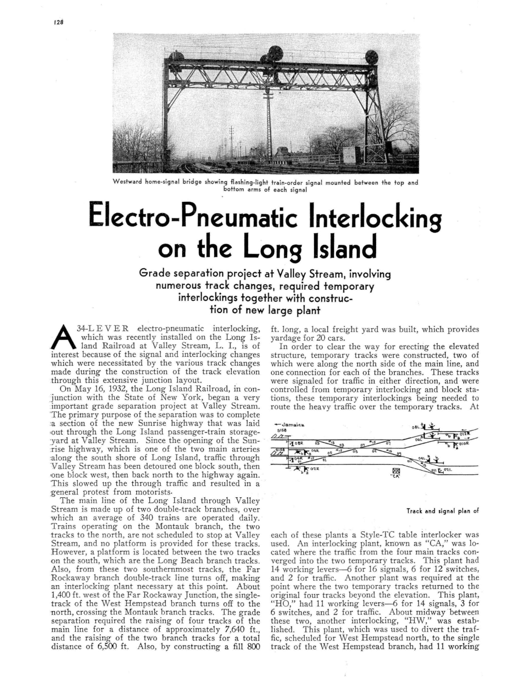 Electro-Pneumatic Interlocking on the Long Island