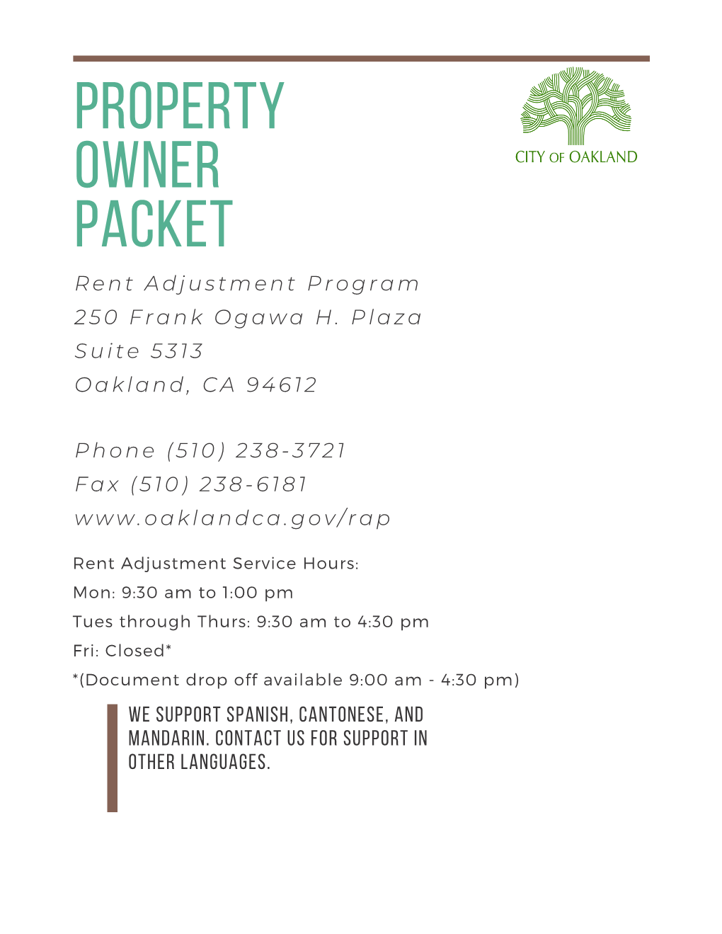 Property Owner Packet