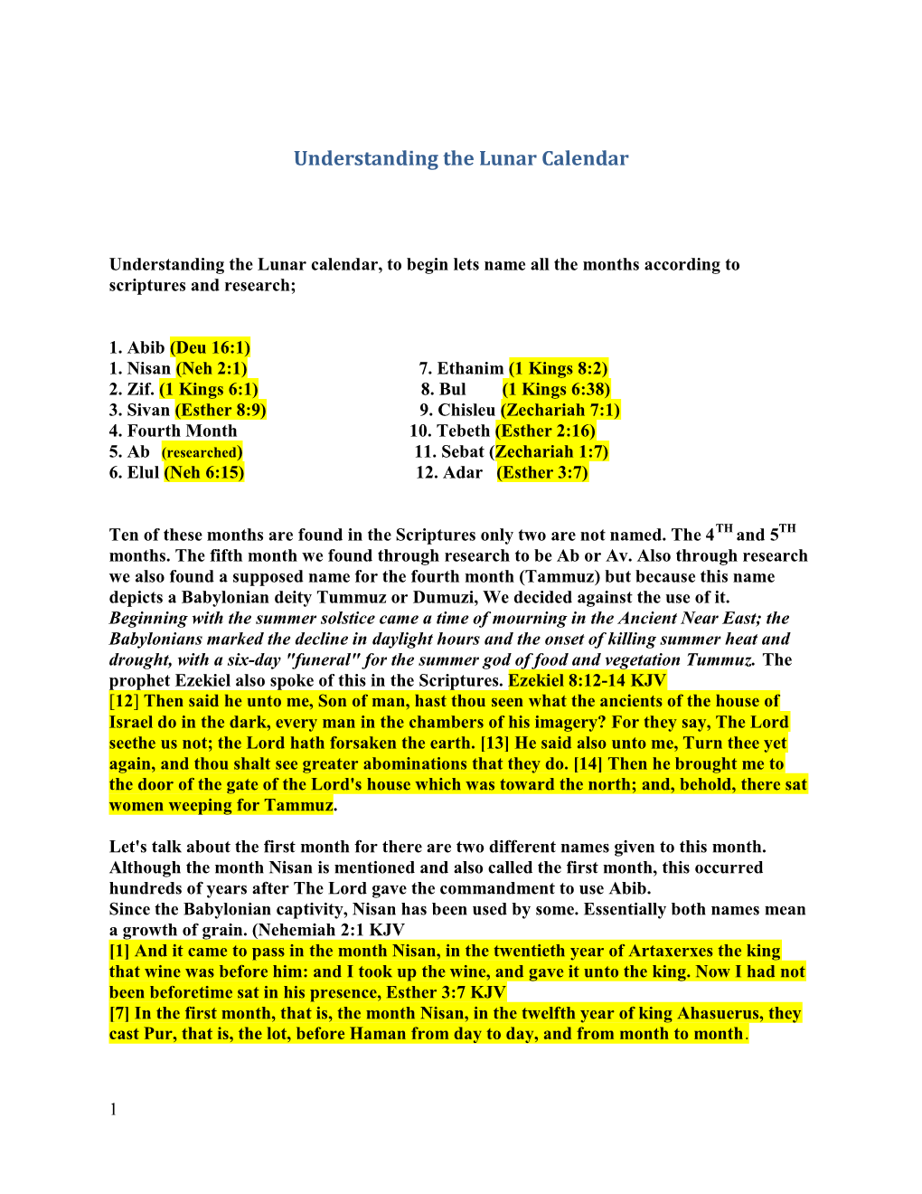 Understanding the Lunar Calendar