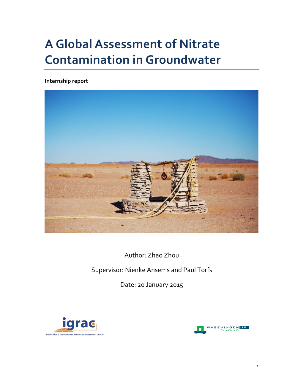 A Global Assessment of Nitrate Contamination in Groundwater