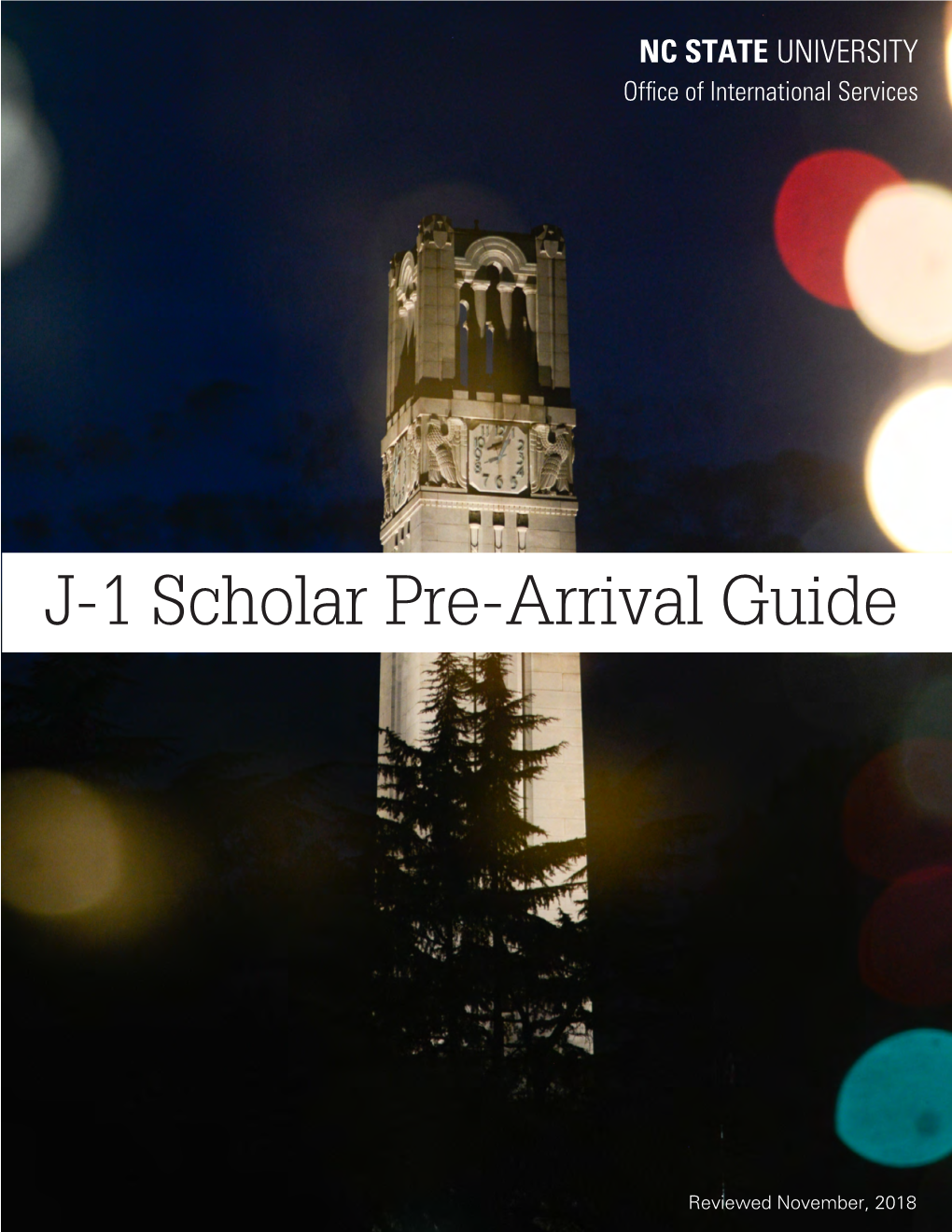 J-1 Scholar Pre-Arrival Guide