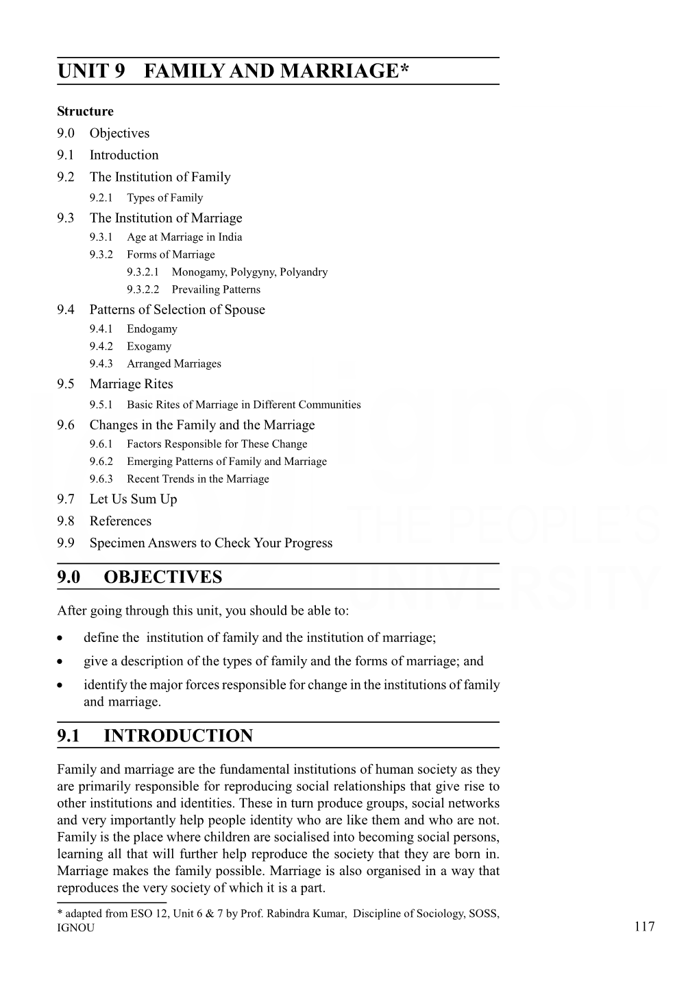 UNIT 9 FAMILY and MARRIAGE* Tribe and Ethnicity