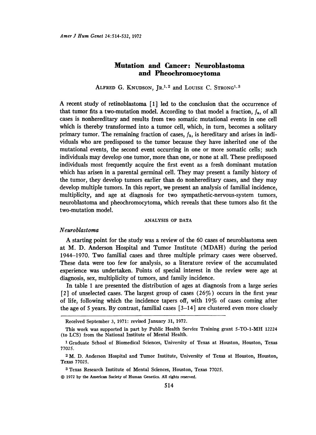 Neuroblastoma and Pheochromocytoma ALFRED G