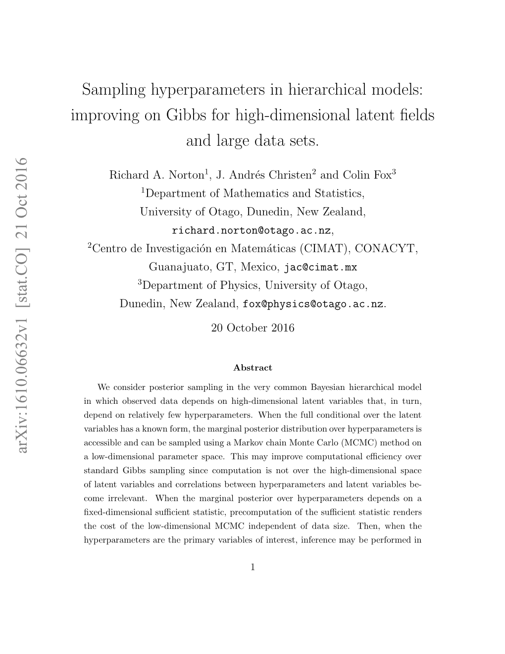 Sampling Hyperparameters in Hierarchical Models