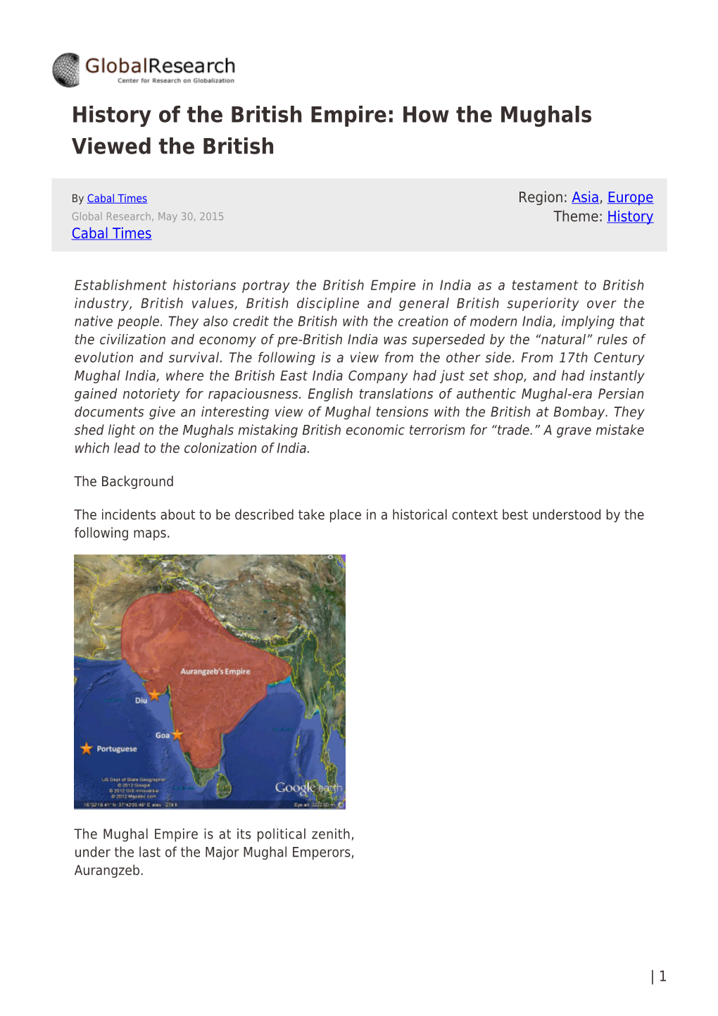 How the Mughals Viewed the British