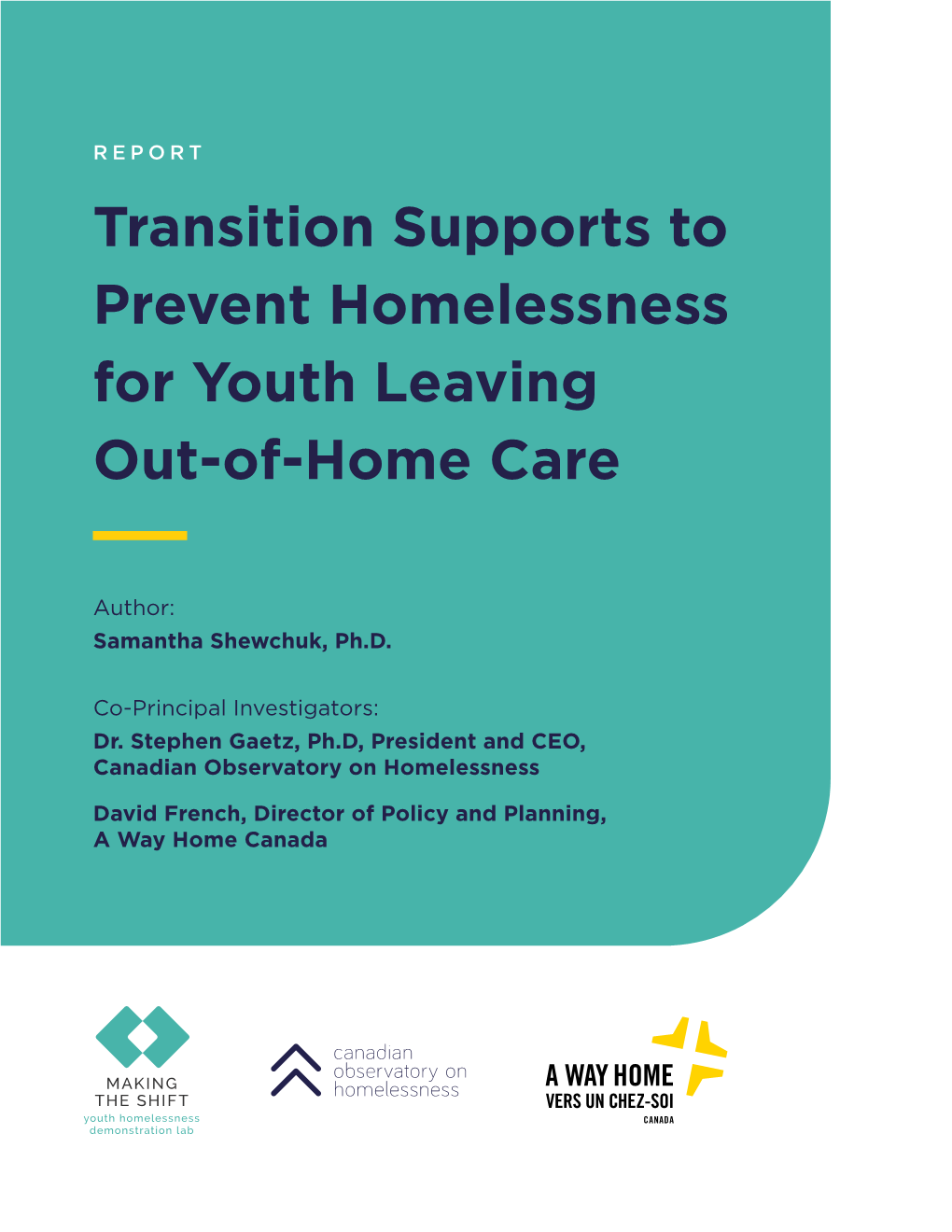 Transition Supports to Prevent Homelessness for Youth Leaving Out-Of-Home Care