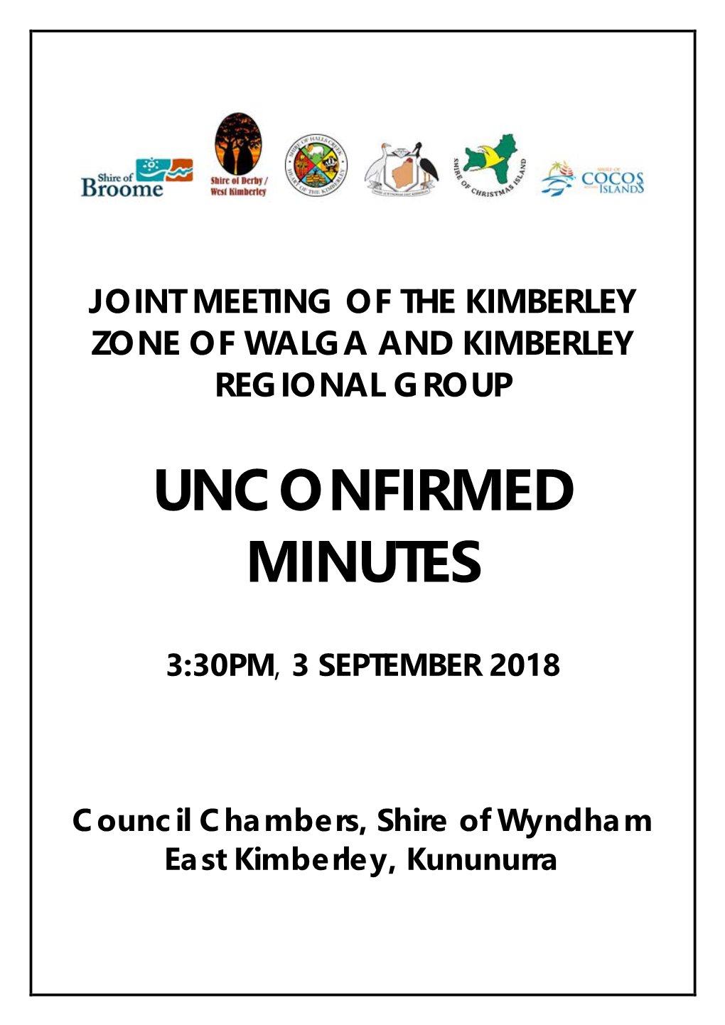 Minutes of Kimberley Regional Group