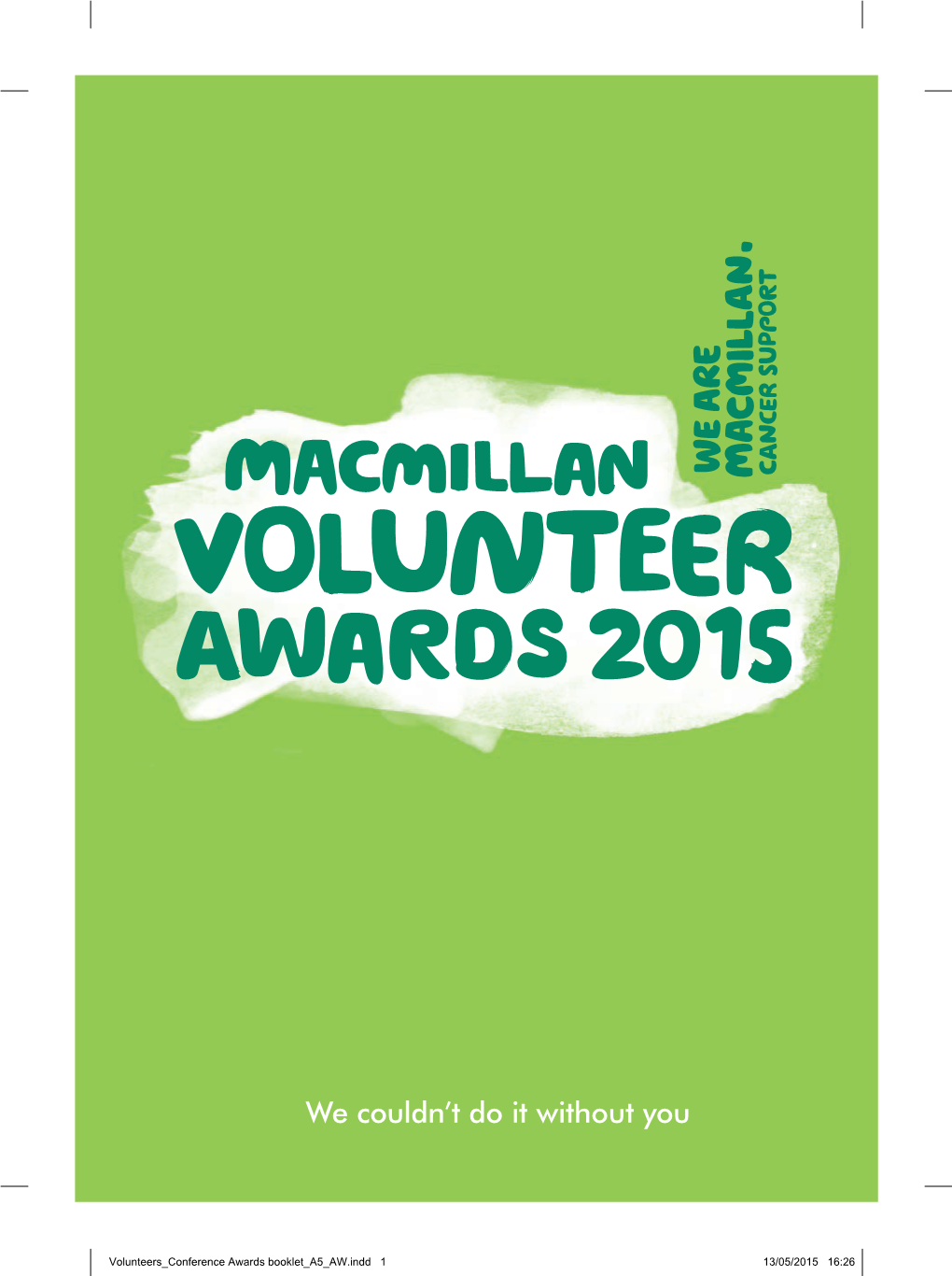 Volunteers Conference Awards Booklet A5 Spreads HR