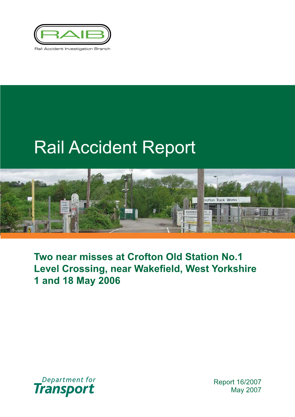 Rail Accident Report