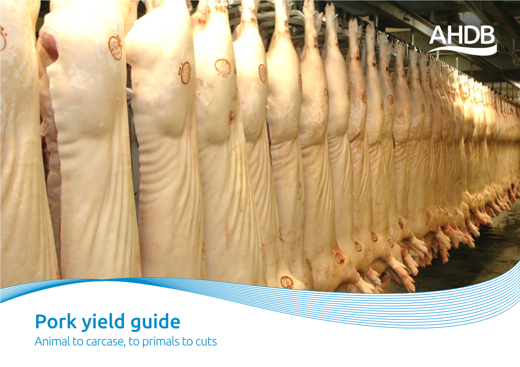 Pork Yield Guide Animal to Carcase, to Primals to Cuts Contents Processing the Pork Carcase