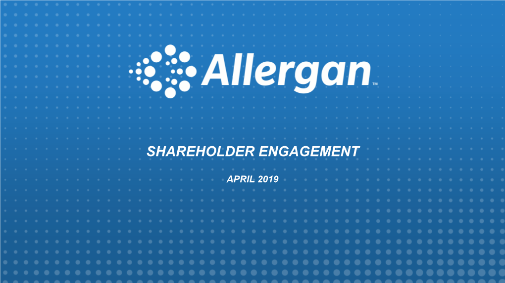 Shareholder Engagement