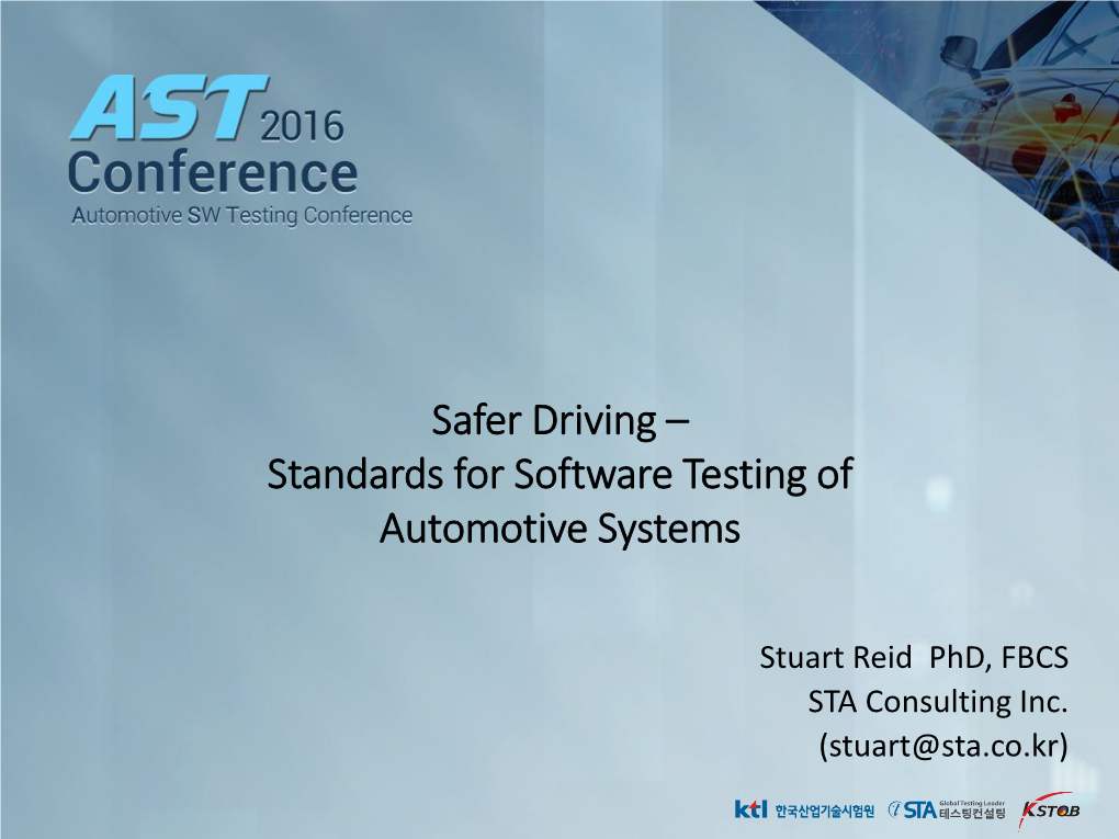Standards for Software Testing of Automotive Systems