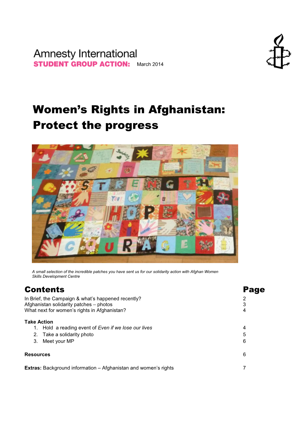 Women's Rights in Afghanistan: Protect the Progress