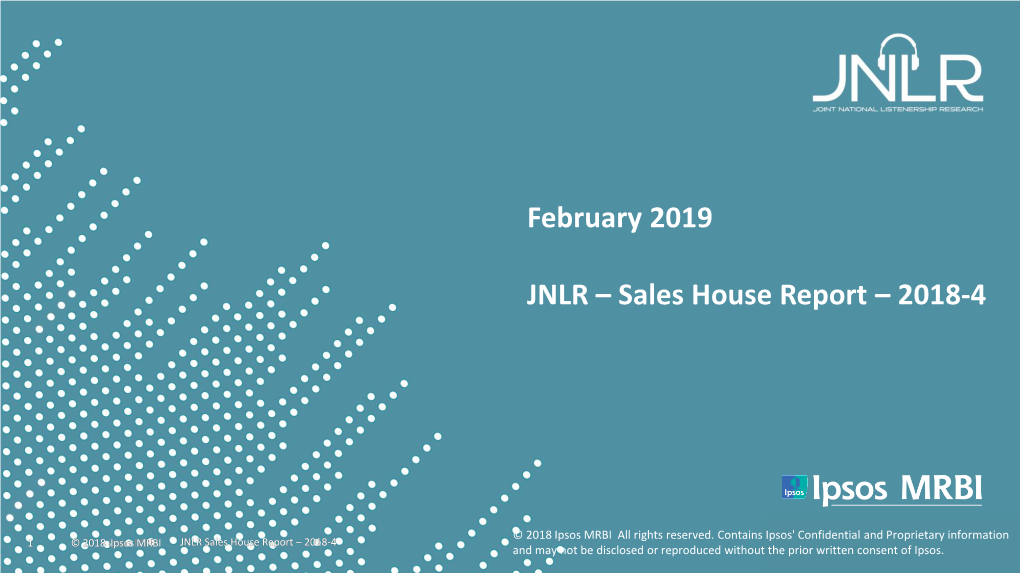 JNLR-Sales House Data