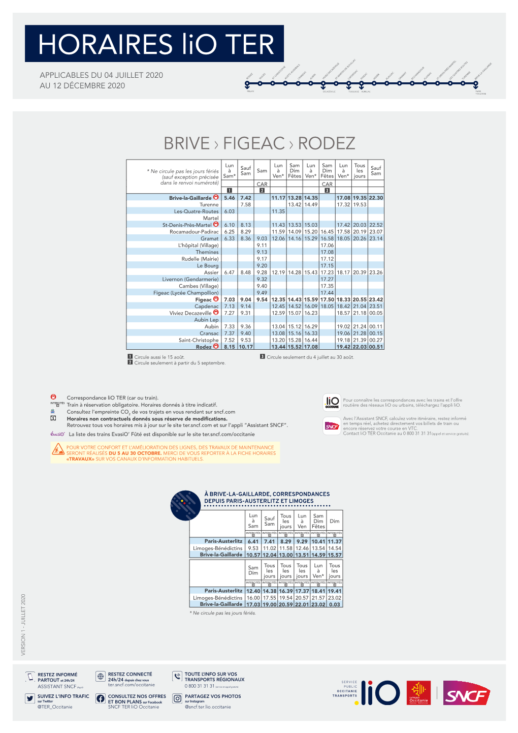 Fiche Horaire Lio