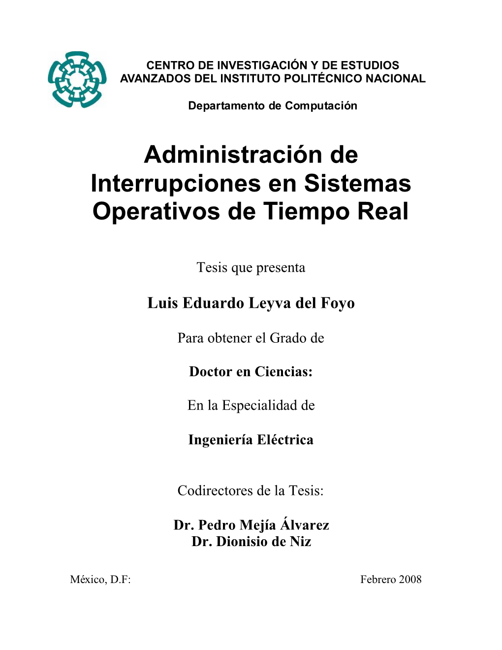 Administración De Interrupciones En Sistemas Operativos De Tiempo Real