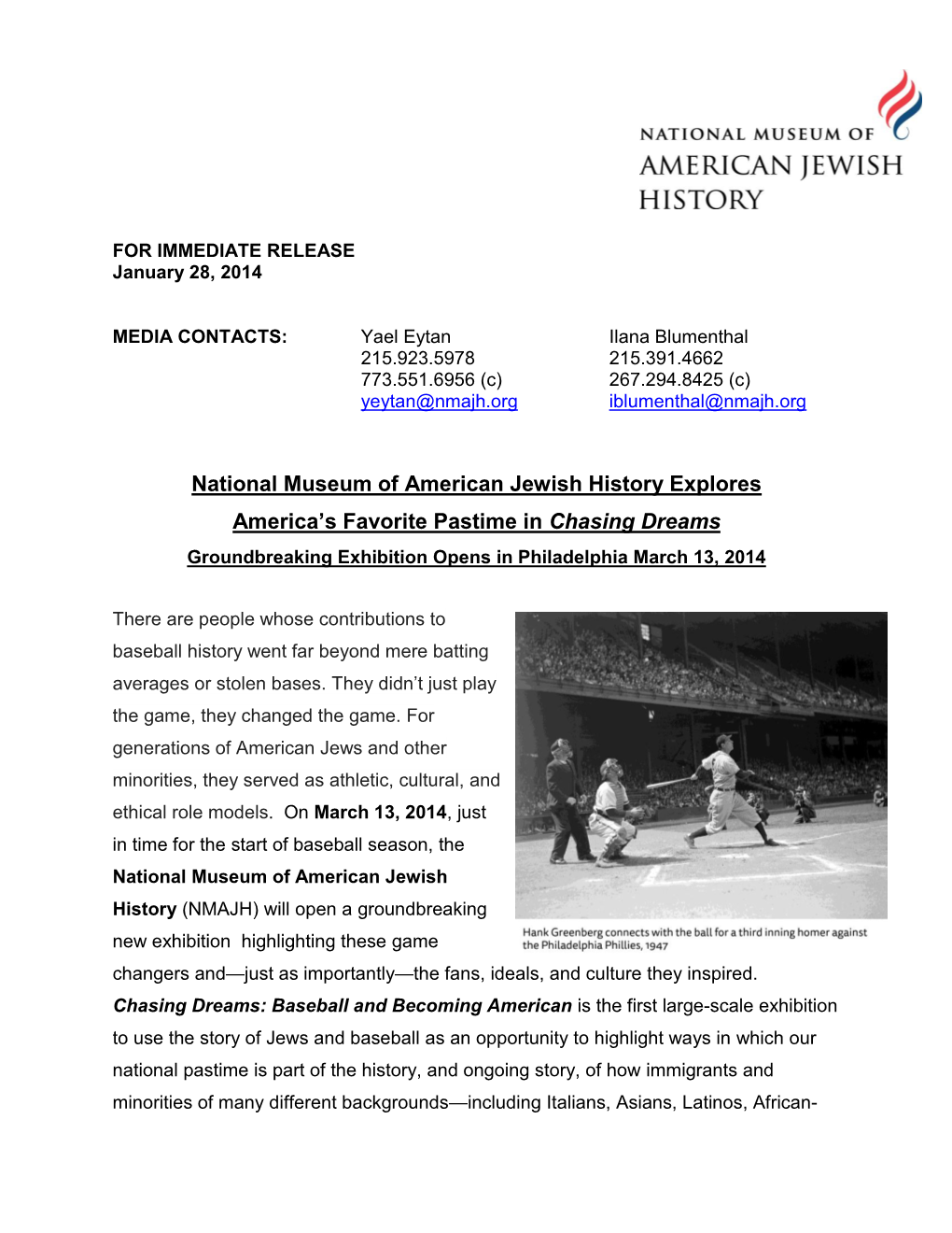 National Museum of American Jewish History Explores America's Favorite