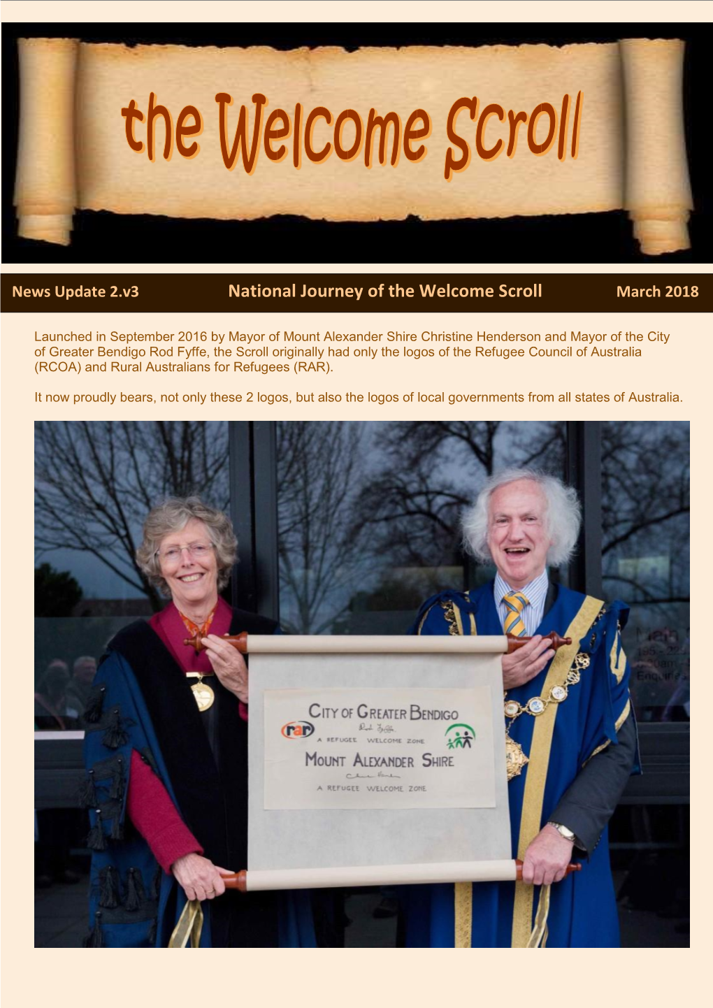 National Journey of the Welcome Scroll March 2018