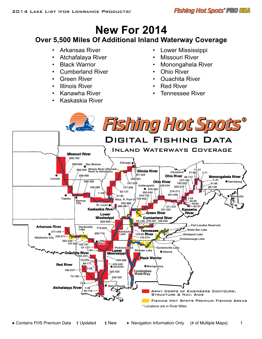 2014 Lake List (For Lowrance Products)