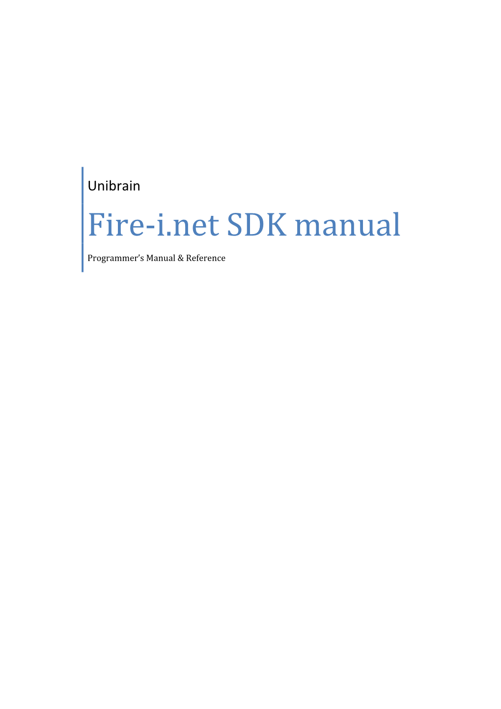 Fire-I.Net SDK Manual