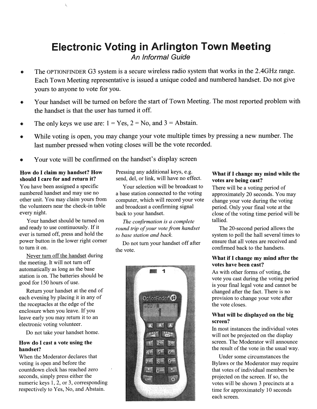 Electronic Voting Guide