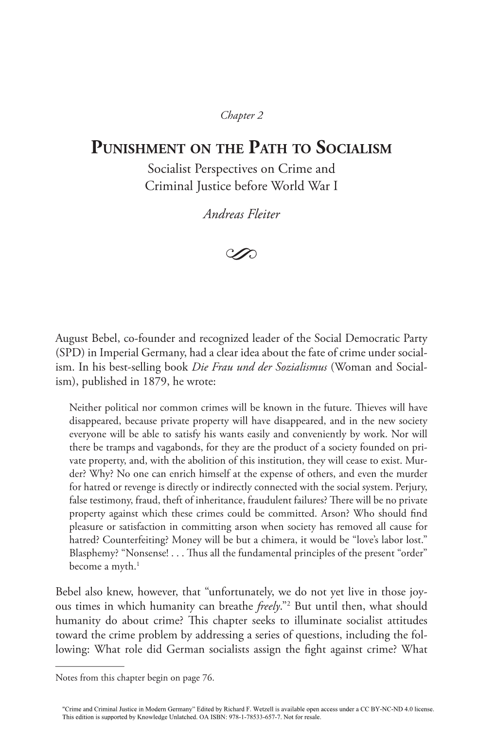 Socialist Perspectives on Crime and Criminal Justice Before World War I