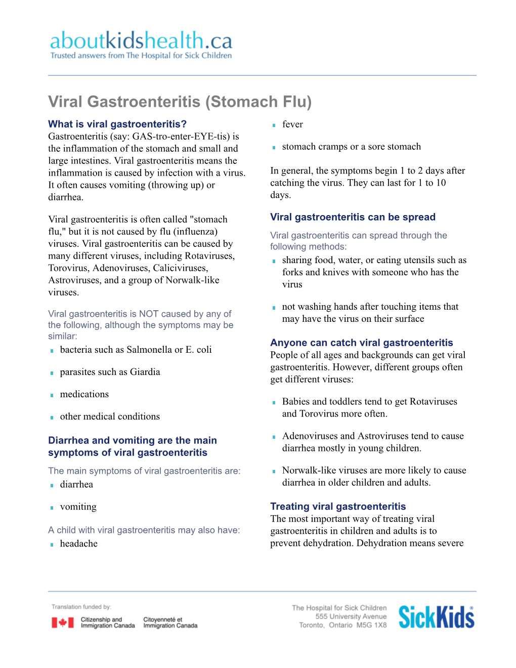 Viral Gastroenteritis (Stomach Flu)