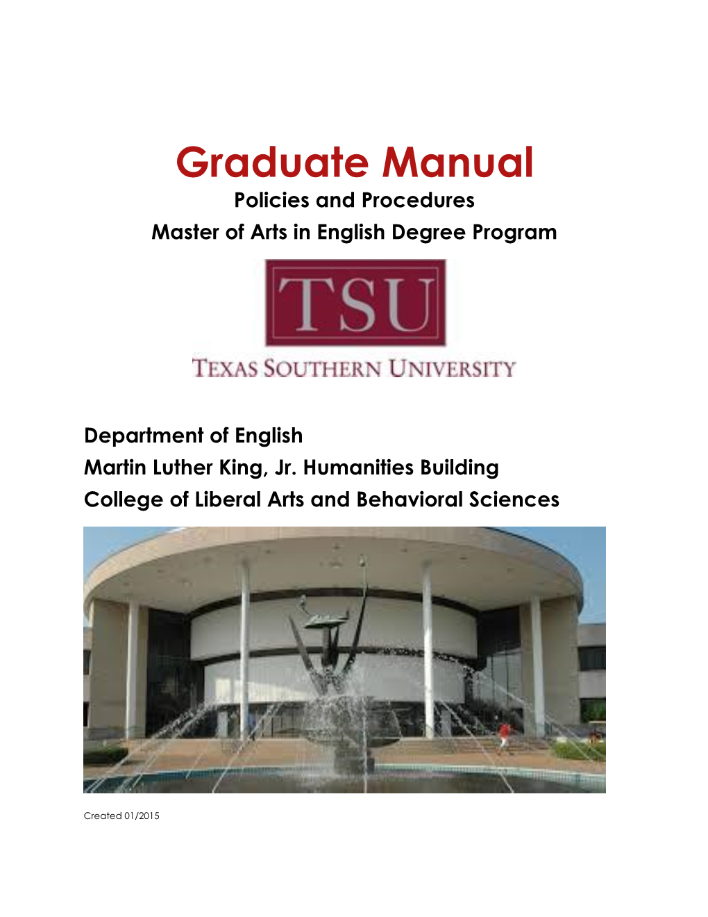 Graduate Manual Policies and Procedures