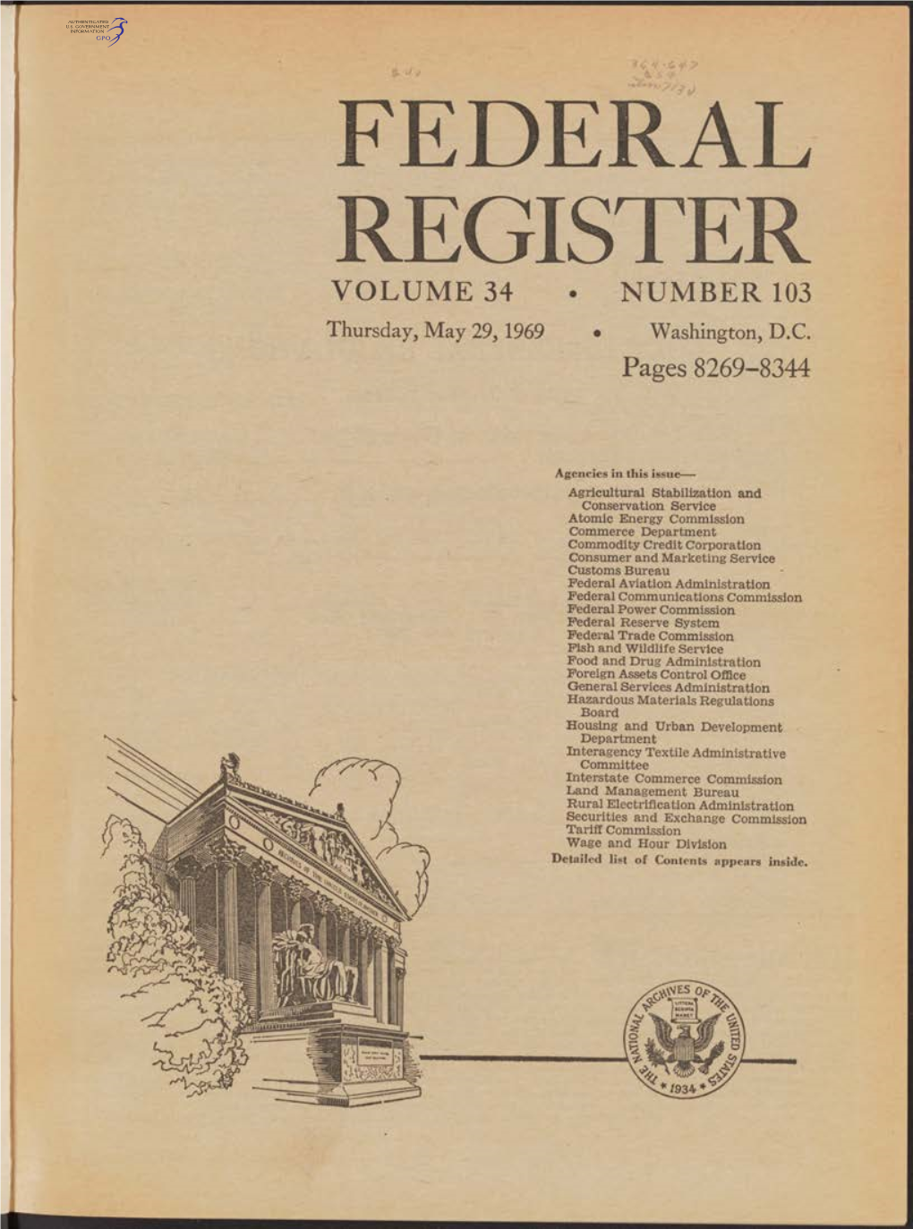 Federal Register Volume 34