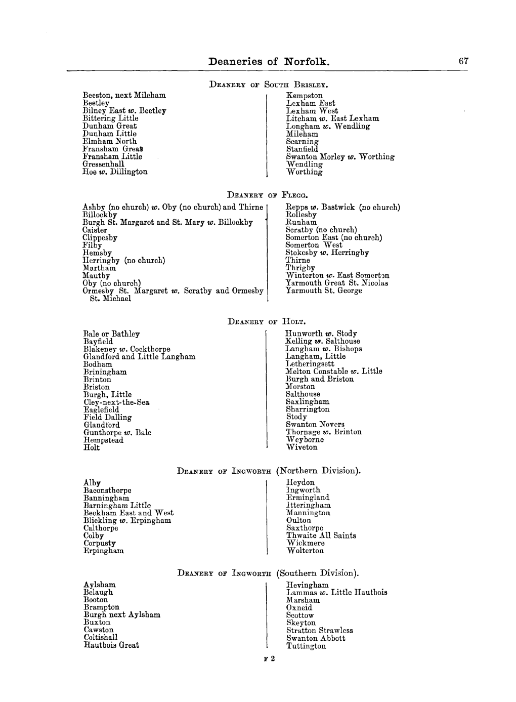 Deaneries of Norfolk. 67