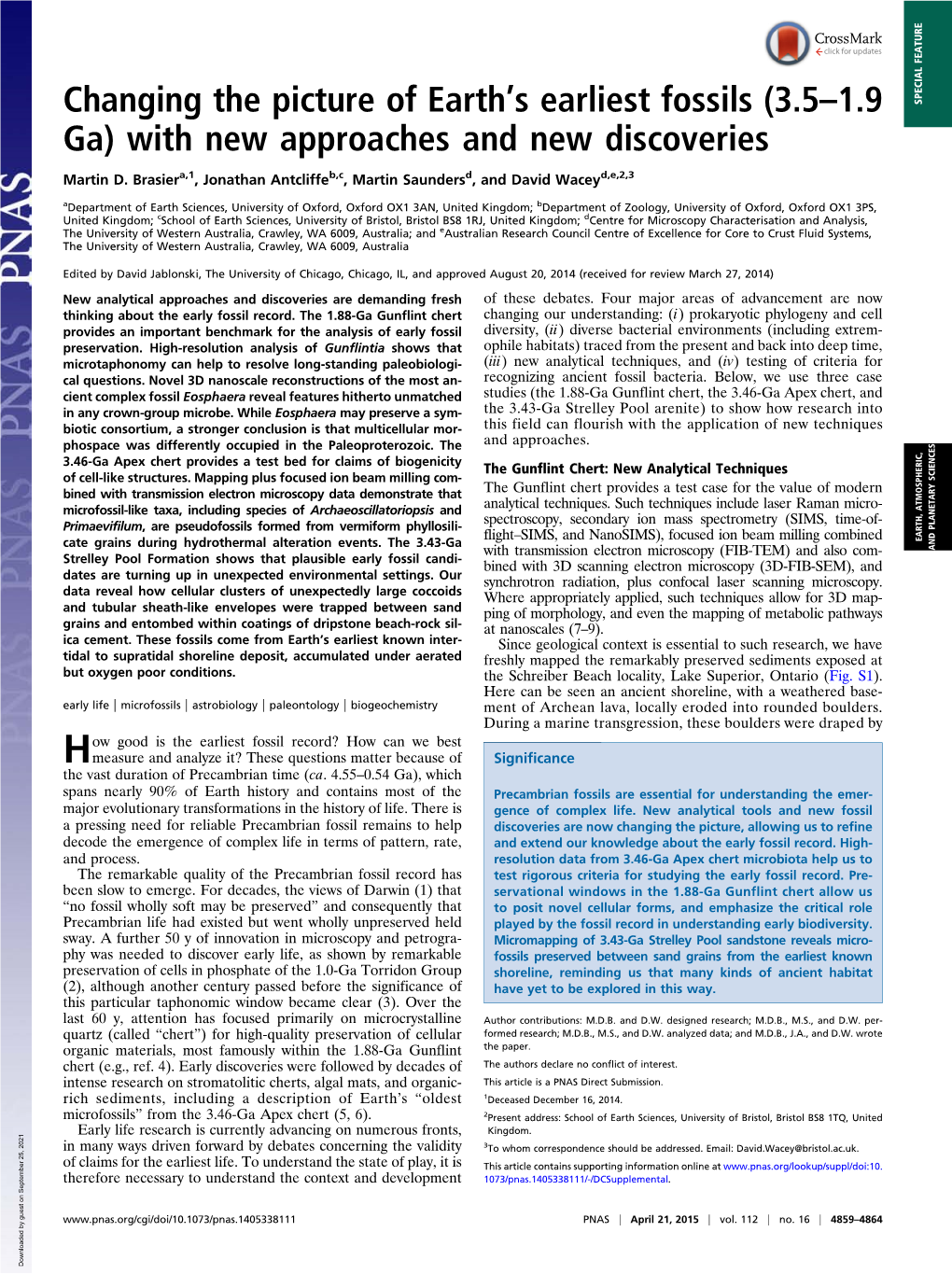 Changing the Picture of Earth's Earliest Fossils (3.5–1.9