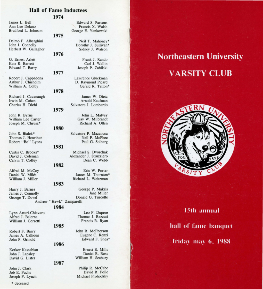 Varsity Club Hall of Fame Induction Class of 1988, Sandra Marie Burke