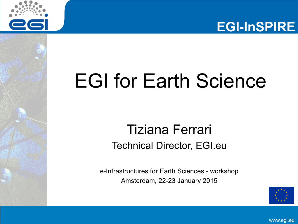 2015-01-22 EGI for Earth Sciences