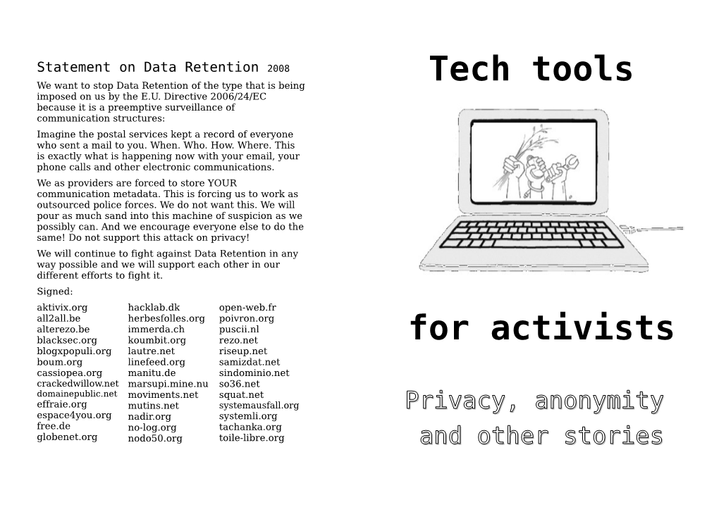 Tech Tools for Activists