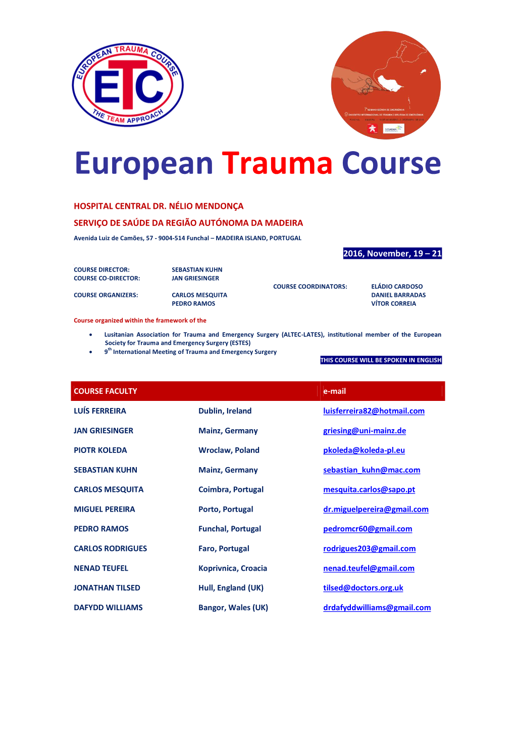 European Trauma Course