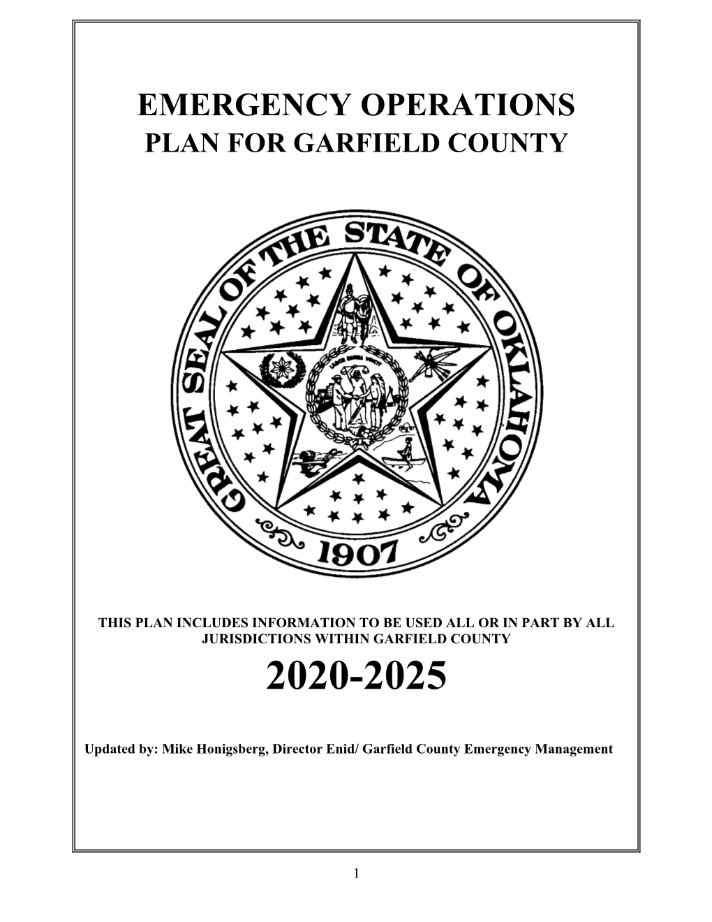 Emergency Operations Plan for Garfield County