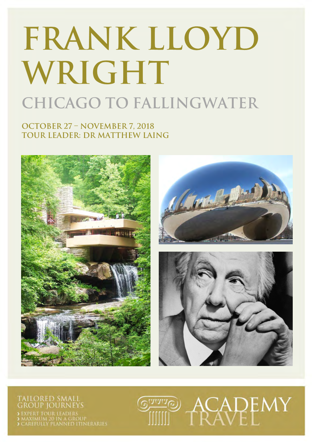 Frank Lloyd Wright Chicago to Fallingwater