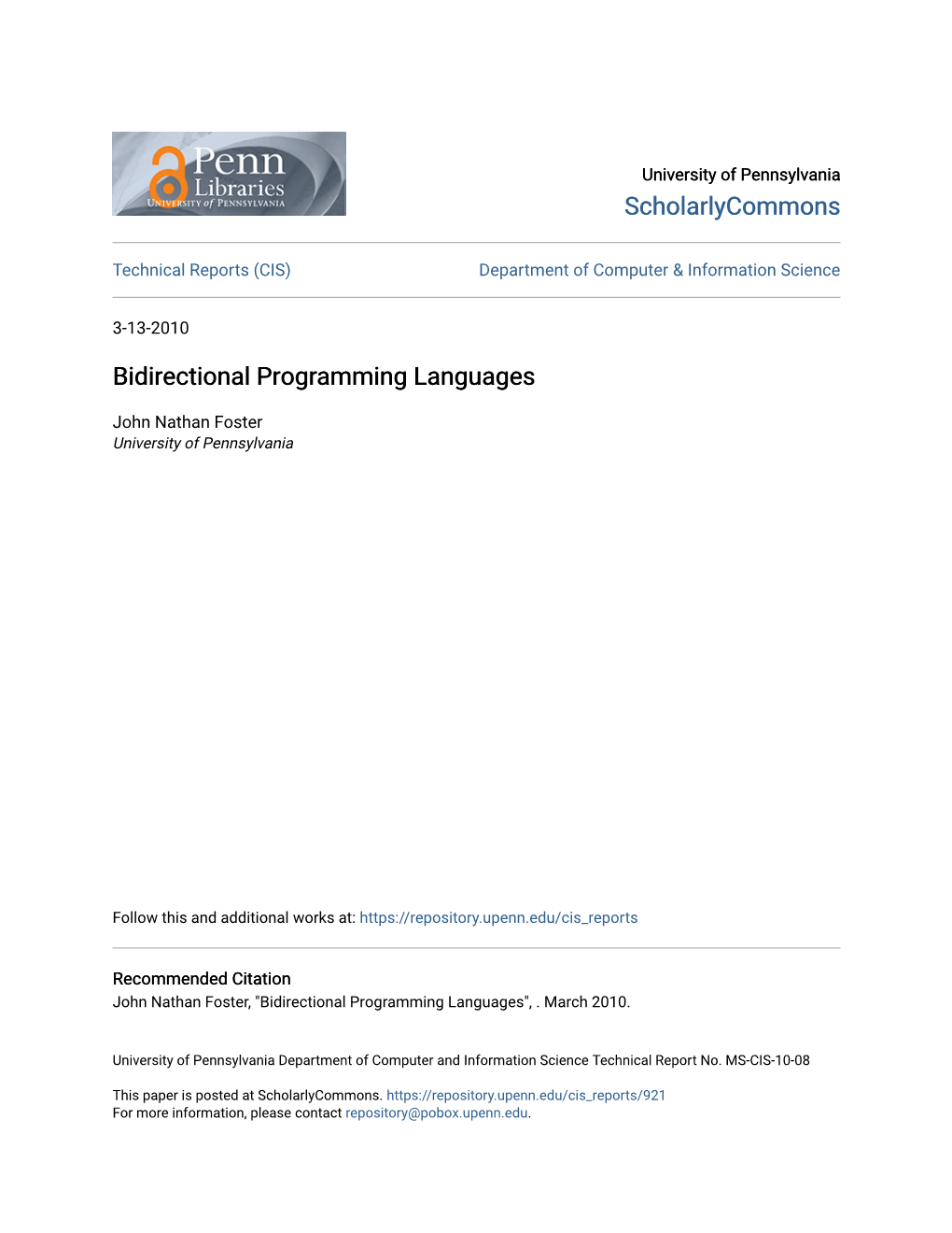 Bidirectional Programming Languages