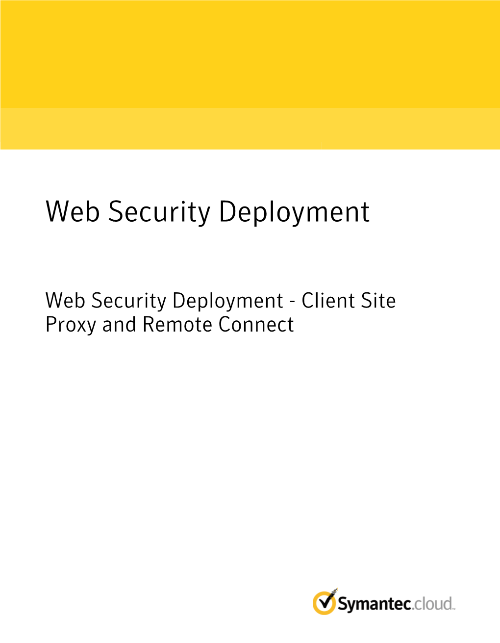 Web Security Deployment