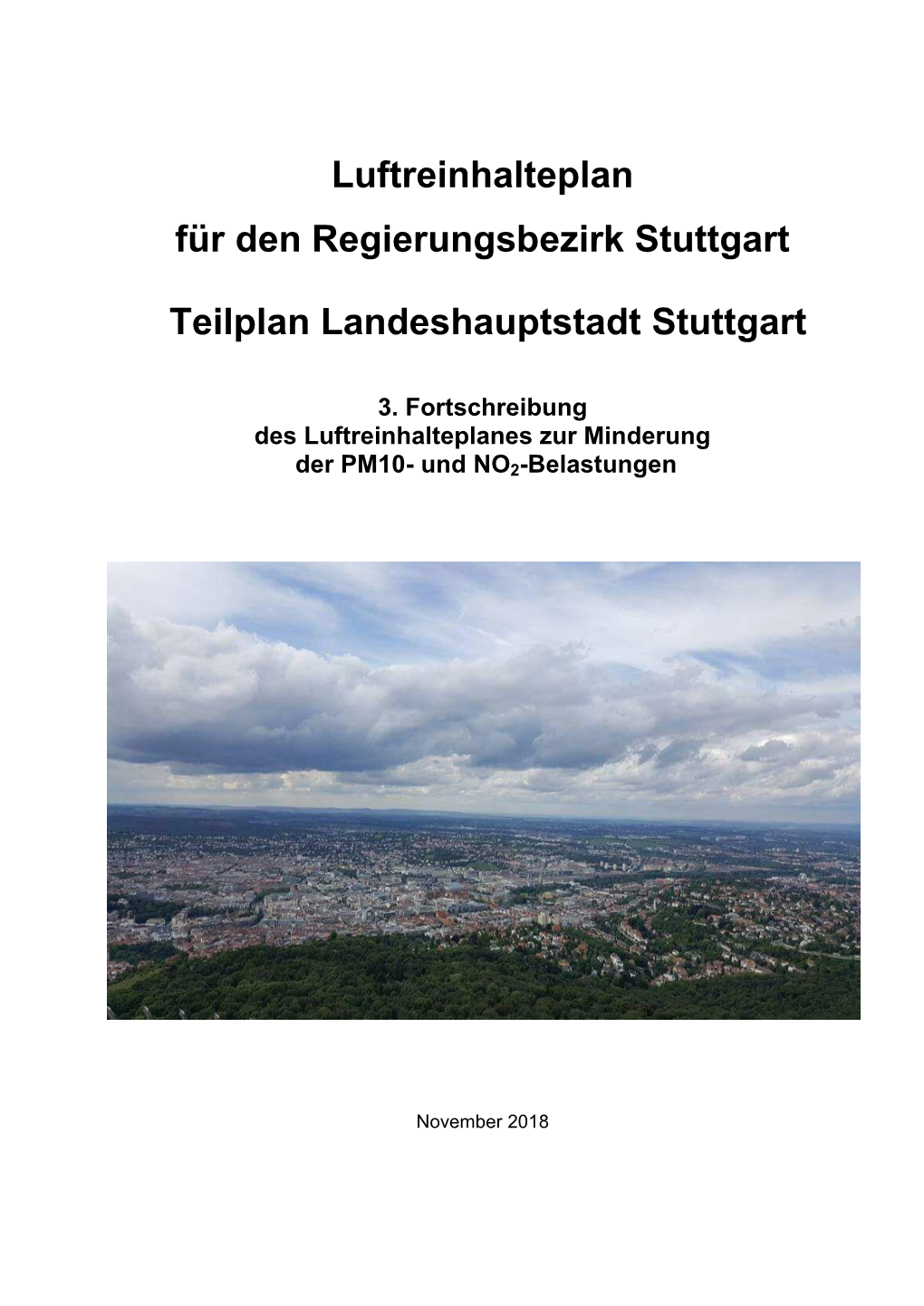 Luftreinhalteplan Für Den Regierungsbezirk Stuttgart Teilplan