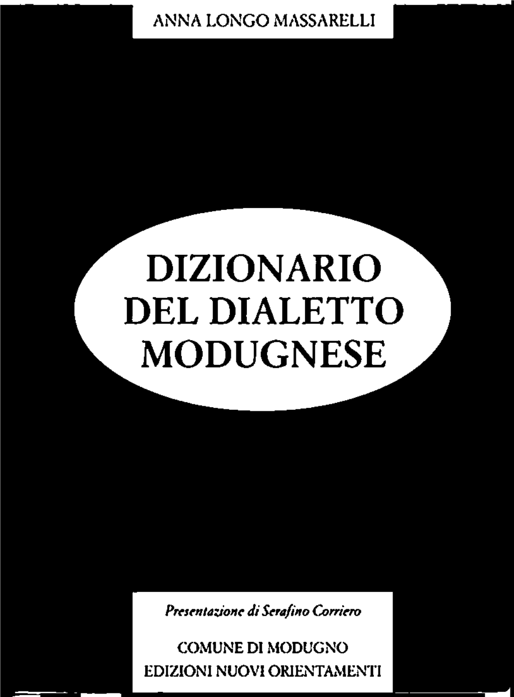 Dizionario Del Dialetto Modugnese