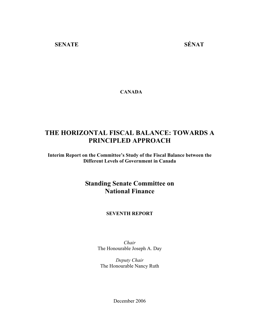 The Horizontal Fiscal Balance: Towards a Principled Approach