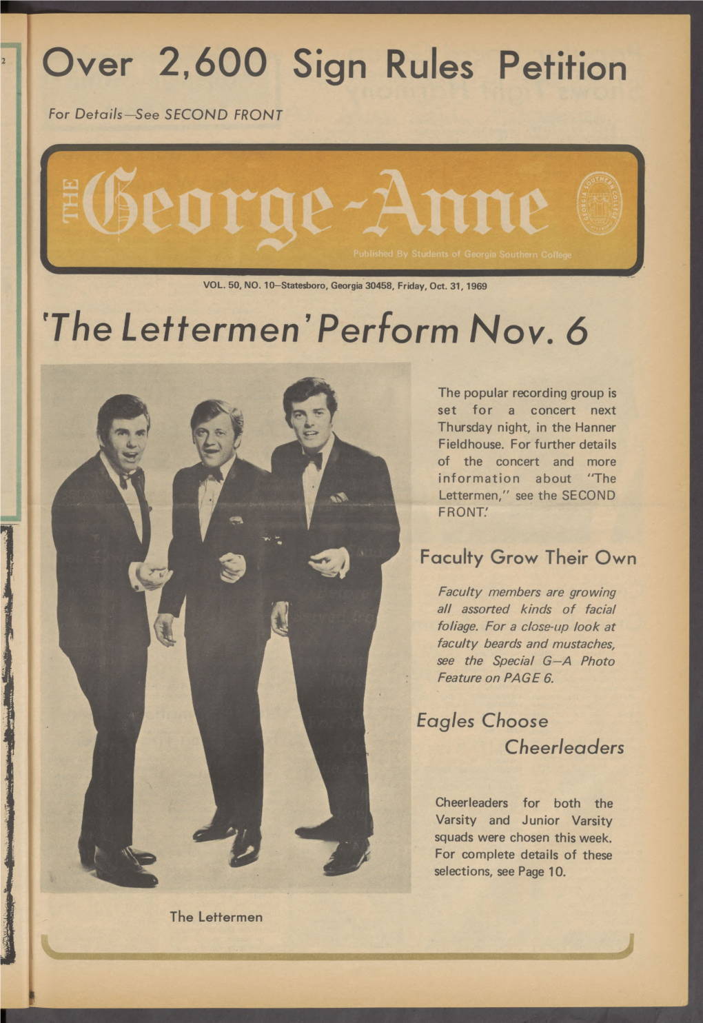 The Lettermen'perform Nov