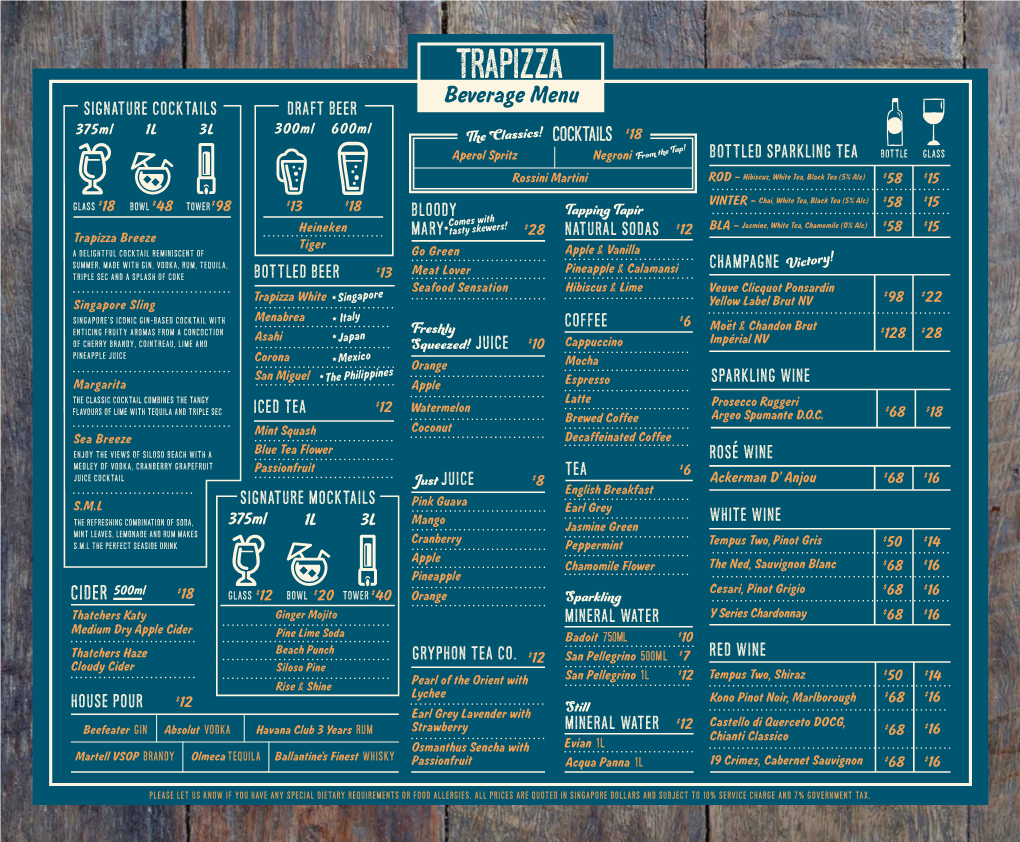 Beverage Menu