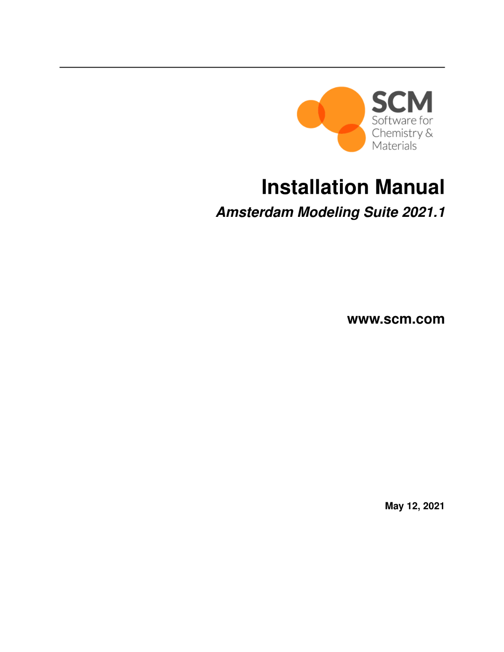 Installation Manual Amsterdam Modeling Suite 2021.1