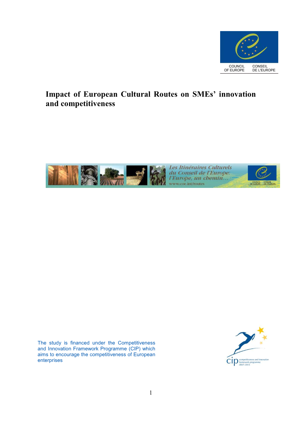 Impact of European Cultural Routes on Smes' Innovation And